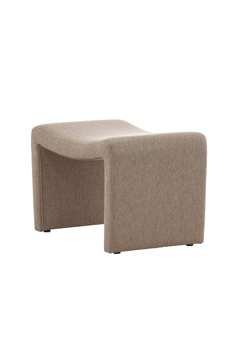 Bonn Ottoman - braun/Polyester - Leinen - Ottomane / Poufs - ALVAHOME