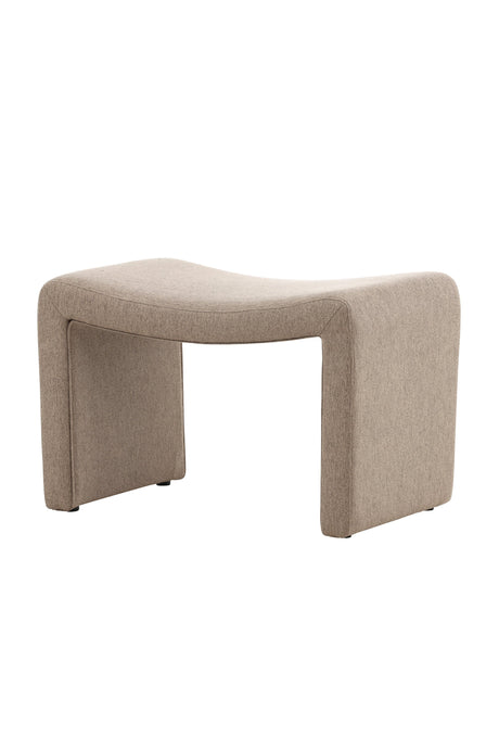 Bonn Ottoman - braun/Polyester - Leinen - Ottomane / Poufs - ALVAHOME