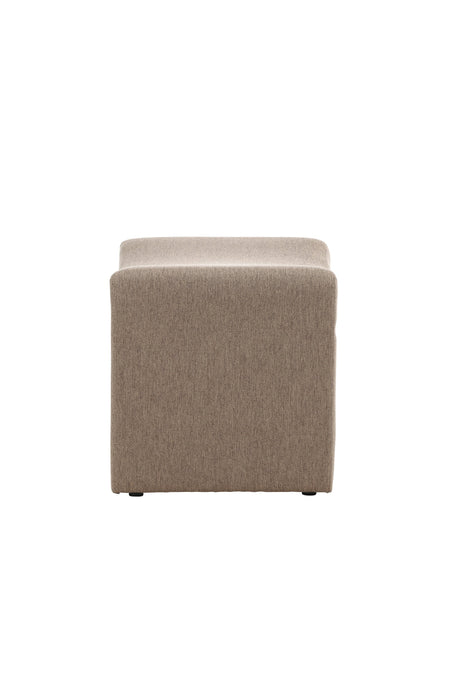 Bonn Ottoman - braun/Polyester - Leinen - Ottomane / Poufs - ALVAHOME