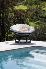 Bonnie Outdoor Lounge - Stuhl - schwarz/Rattan - Accent Chair - ALVAHOME