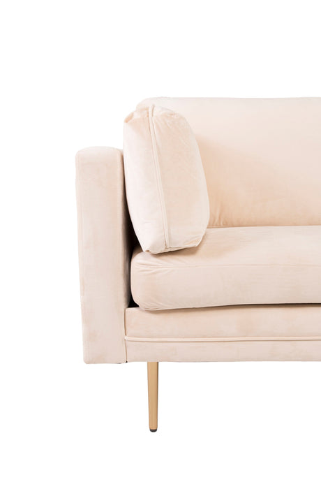 Boom 3 - Sitzer Sofa - beige/Polyester - Samt - 3 - Sitzer Sofas - ALVAHOME