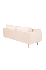 Boom 3 - Sitzer Sofa - beige/Polyester - Samt - 3 - Sitzer Sofas - ALVAHOME