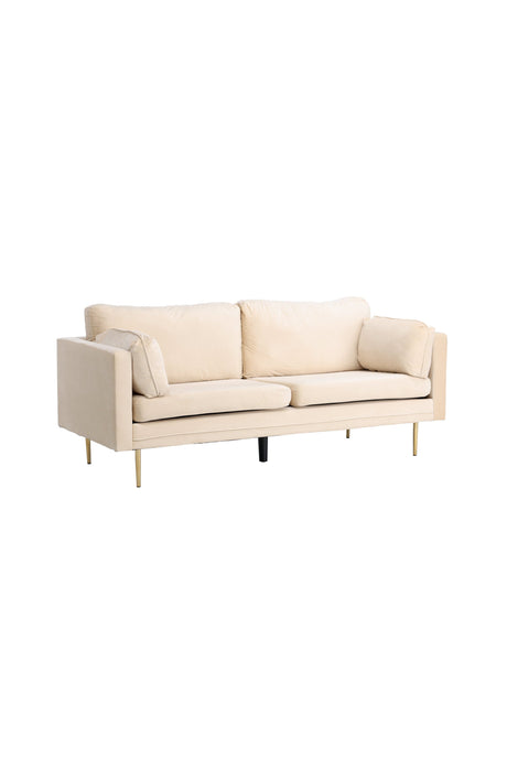 Boom 3 - Sitzer Sofa - beige/Polyester - Samt - 3 - Sitzer Sofas - ALVAHOME