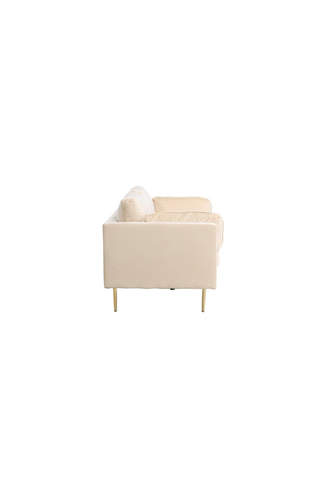 Boom 3 - Sitzer Sofa - beige/Polyester - Samt - 3 - Sitzer Sofas - ALVAHOME
