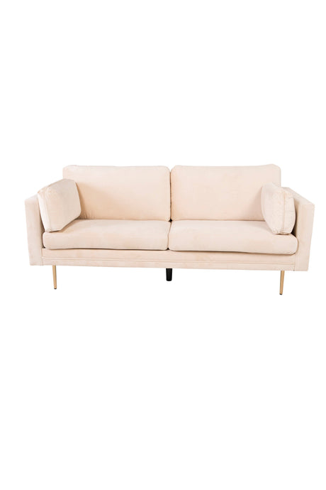 Boom 3 - Sitzer Sofa - beige/Polyester - Samt - 3 - Sitzer Sofas - ALVAHOME