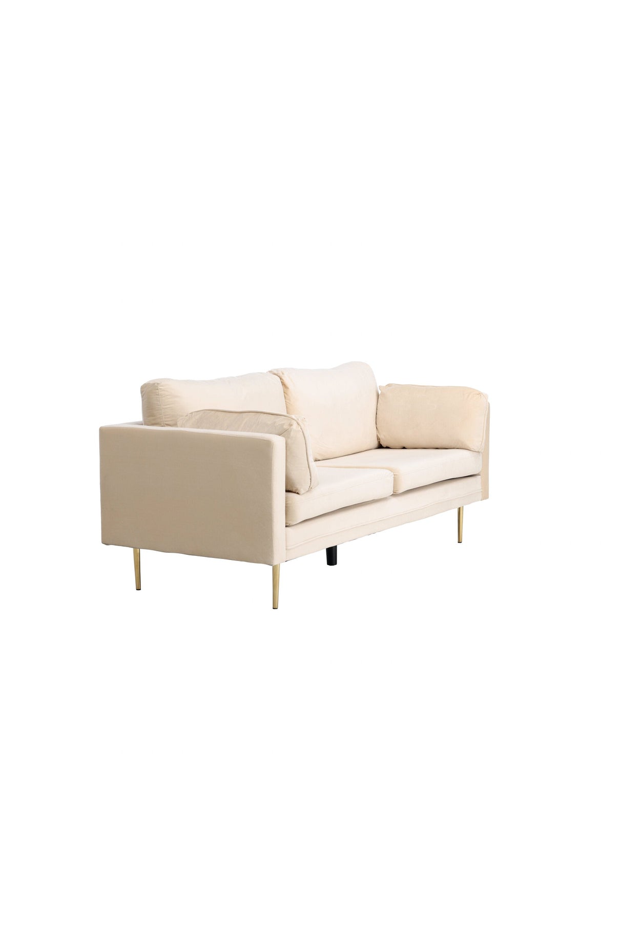 Boom 3 - Sitzer Sofa - beige/Polyester - Samt - 3 - Sitzer Sofas - ALVAHOME