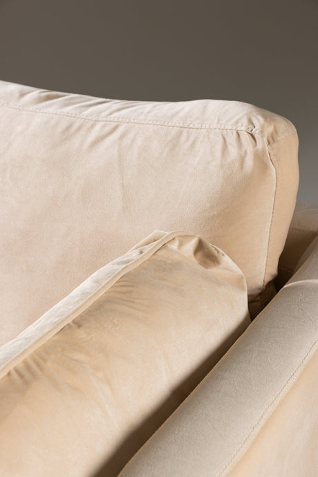 Boom 3 - Sitzer Sofa - beige/Polyester - Samt - 3 - Sitzer Sofas - ALVAHOME