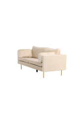 Boom 3 - Sitzer Sofa - beige/Polyester - Samt - 3 - Sitzer Sofas - ALVAHOME