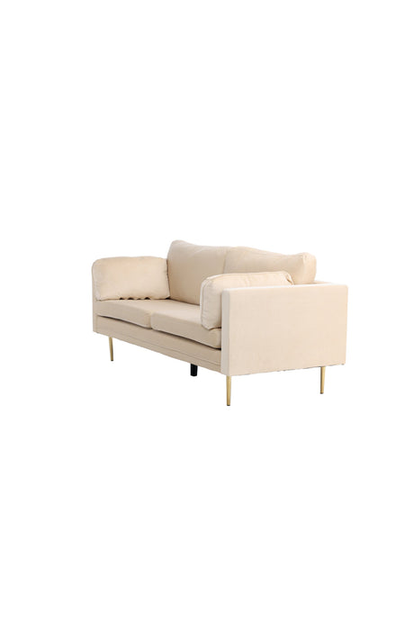 Boom 3 - Sitzer Sofa - beige/Polyester - Samt - 3 - Sitzer Sofas - ALVAHOME