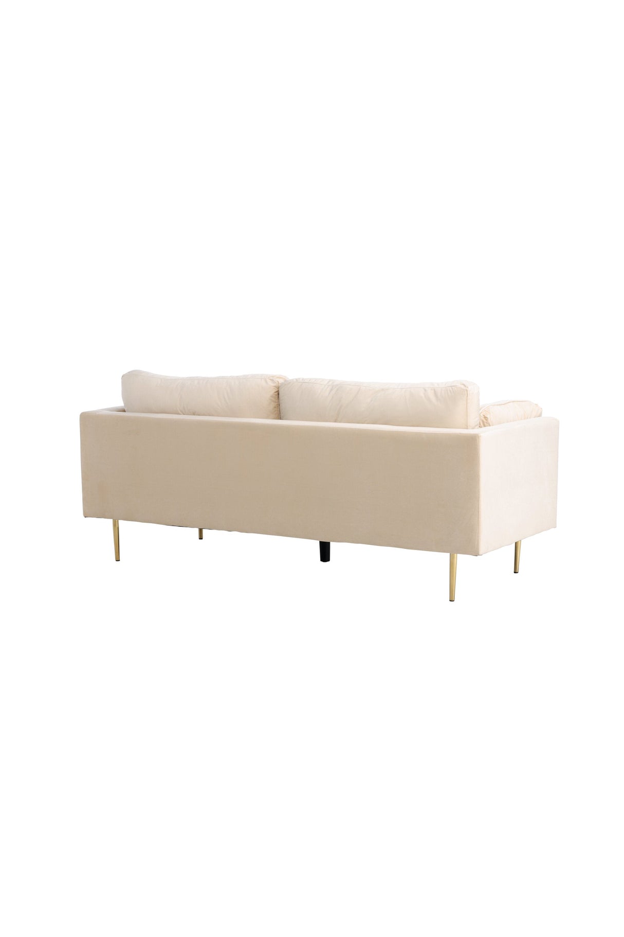 Boom 3 - Sitzer Sofa - beige/Polyester - Samt - 3 - Sitzer Sofas - ALVAHOME