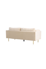 Boom 3 - Sitzer Sofa - beige/Polyester - Samt - 3 - Sitzer Sofas - ALVAHOME