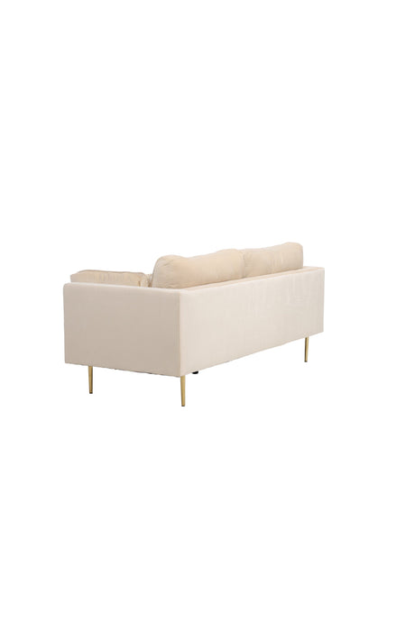 Boom 3 - Sitzer Sofa - beige/Polyester - Samt - 3 - Sitzer Sofas - ALVAHOME