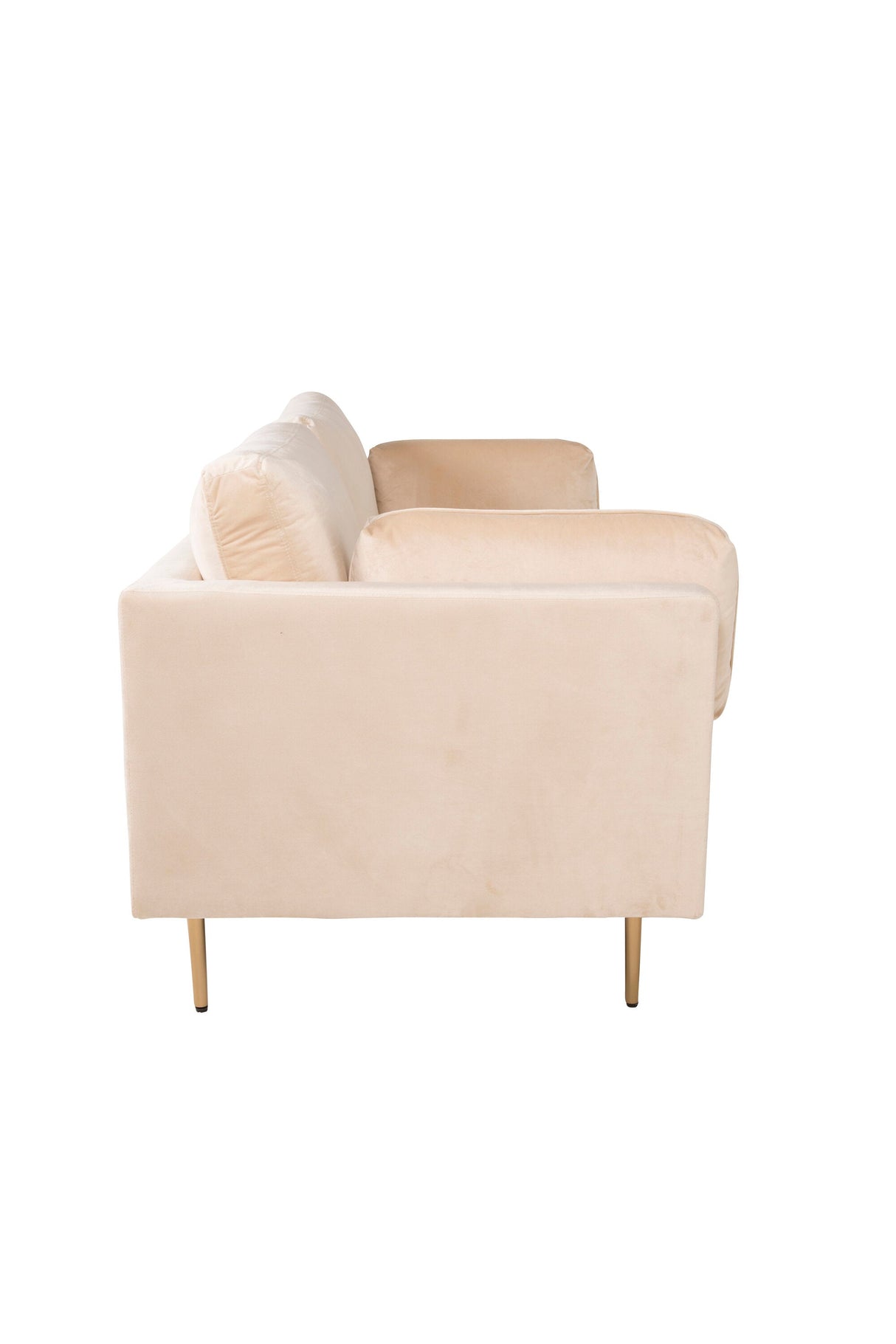 Boom 3 - Sitzer Sofa - beige/Polyester - Samt - 3 - Sitzer Sofas - ALVAHOME