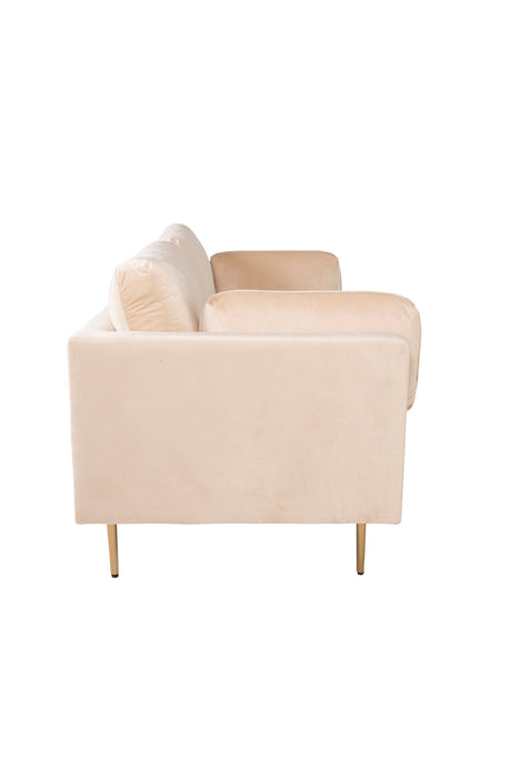 Boom 3 - Sitzer Sofa - beige/Polyester - Samt - 3 - Sitzer Sofas - ALVAHOME