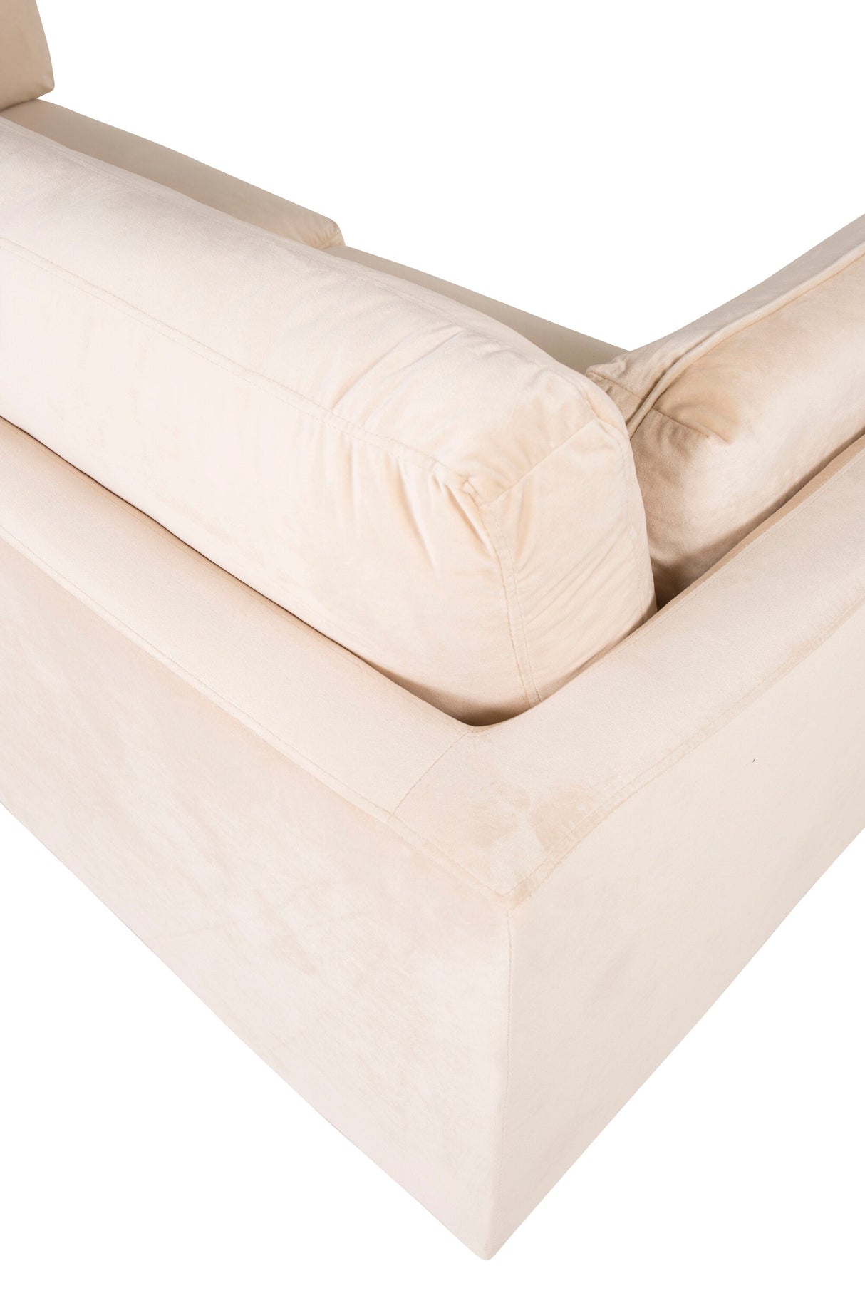 Boom 3 - Sitzer Sofa - beige/Polyester - Samt - 3 - Sitzer Sofas - ALVAHOME