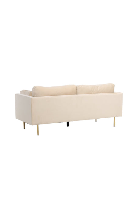 Boom 3 - Sitzer Sofa - beige/Polyester - Samt - 3 - Sitzer Sofas - ALVAHOME