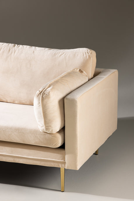 Boom 3 - Sitzer Sofa - beige/Polyester - Samt - 3 - Sitzer Sofas - ALVAHOME