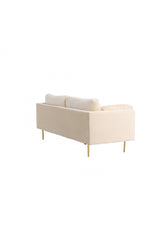 Boom 3 - Sitzer Sofa - beige/Polyester - Samt - 3 - Sitzer Sofas - ALVAHOME