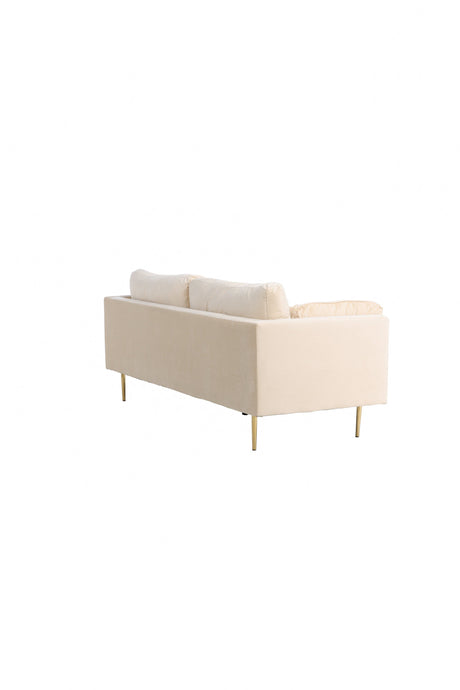 Boom 3 - Sitzer Sofa - beige/Polyester - Samt - 3 - Sitzer Sofas - ALVAHOME