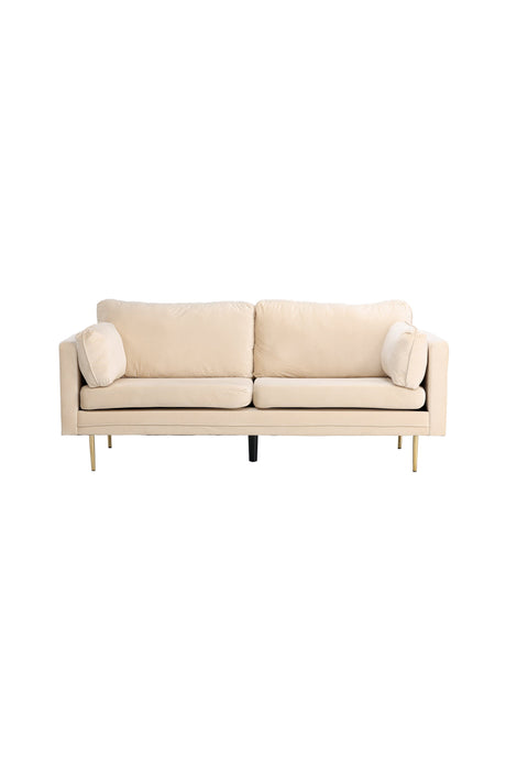 Boom 3 - Sitzer Sofa - beige/Polyester - Samt - 3 - Sitzer Sofas - ALVAHOME