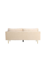 Boom 3 - Sitzer Sofa - beige/Polyester - Samt - 3 - Sitzer Sofas - ALVAHOME