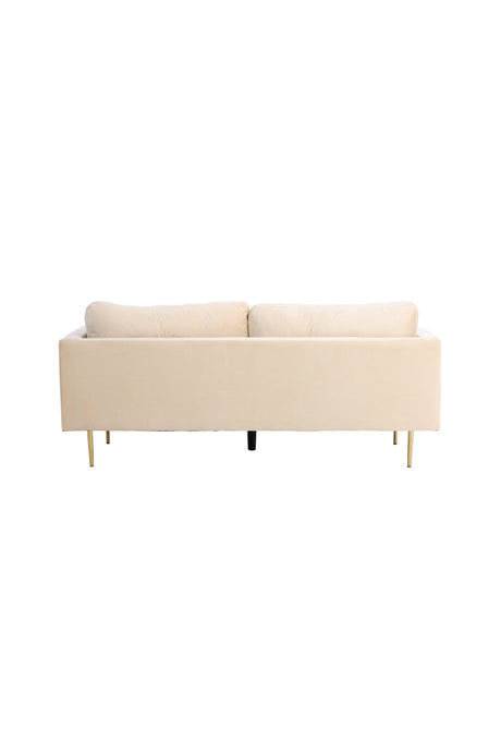 Boom 3 - Sitzer Sofa - beige/Polyester - Samt - 3 - Sitzer Sofas - ALVAHOME