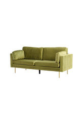 Boom 3 - Sitzer Sofa - grün/Polyester - Samt - 3 - Sitzer Sofas - ALVAHOME