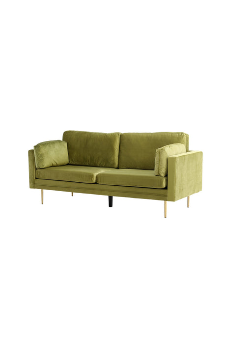 Boom 3 - Sitzer Sofa - grün/Polyester - Samt - 3 - Sitzer Sofas - ALVAHOME