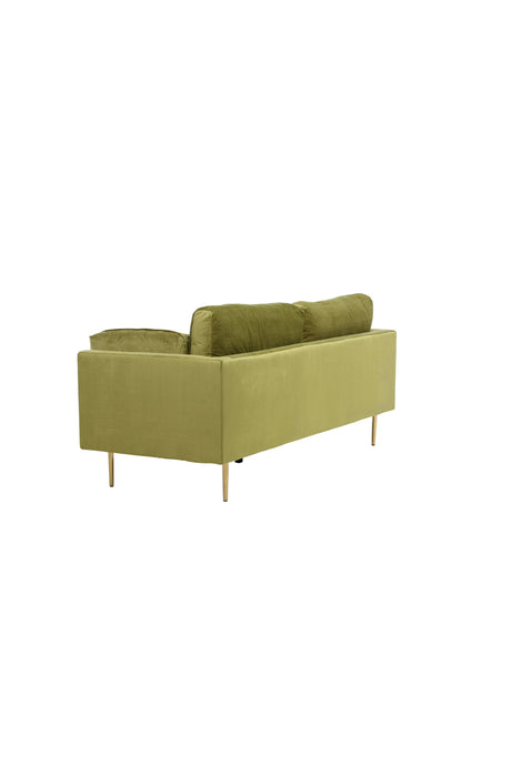 Boom 3 - Sitzer Sofa - grün/Polyester - Samt - 3 - Sitzer Sofas - ALVAHOME