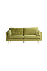 Boom 3 - Sitzer Sofa - grün/Polyester - Samt - 3 - Sitzer Sofas - ALVAHOME