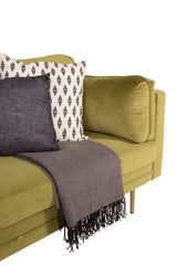 Boom 3 - Sitzer Sofa - grün/Polyester - Samt - 3 - Sitzer Sofas - ALVAHOME