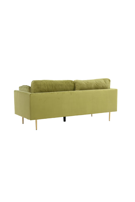 Boom 3 - Sitzer Sofa - grün/Polyester - Samt - 3 - Sitzer Sofas - ALVAHOME