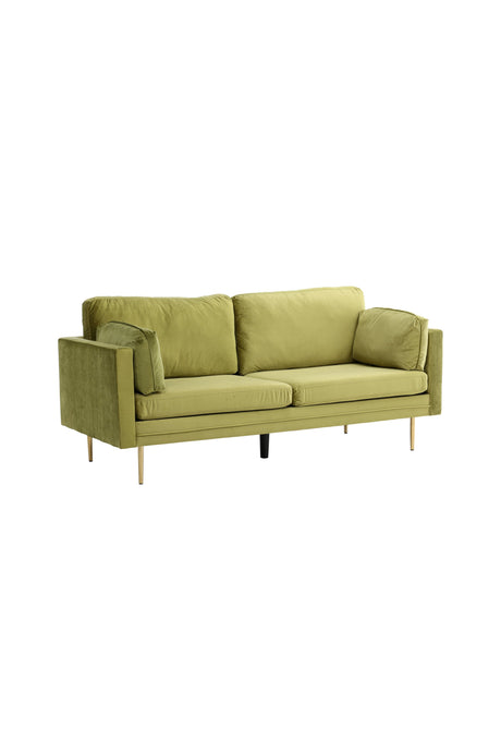 Boom 3 - Sitzer Sofa - grün/Polyester - Samt - 3 - Sitzer Sofas - ALVAHOME