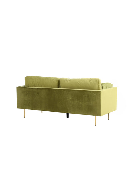 Boom 3 - Sitzer Sofa - grün/Polyester - Samt - 3 - Sitzer Sofas - ALVAHOME