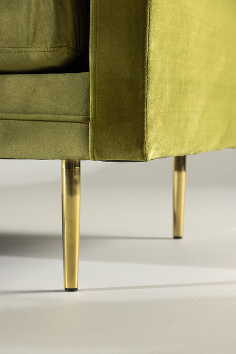 Boom 3 - Sitzer Sofa - grün/Polyester - Samt - 3 - Sitzer Sofas - ALVAHOME