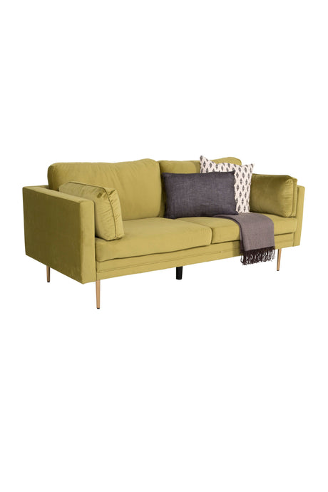 Boom 3 - Sitzer Sofa - grün/Polyester - Samt - 3 - Sitzer Sofas - ALVAHOME
