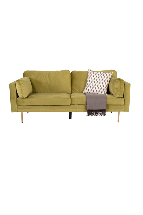 Boom 3 - Sitzer Sofa - grün/Polyester - Samt - 3 - Sitzer Sofas - ALVAHOME