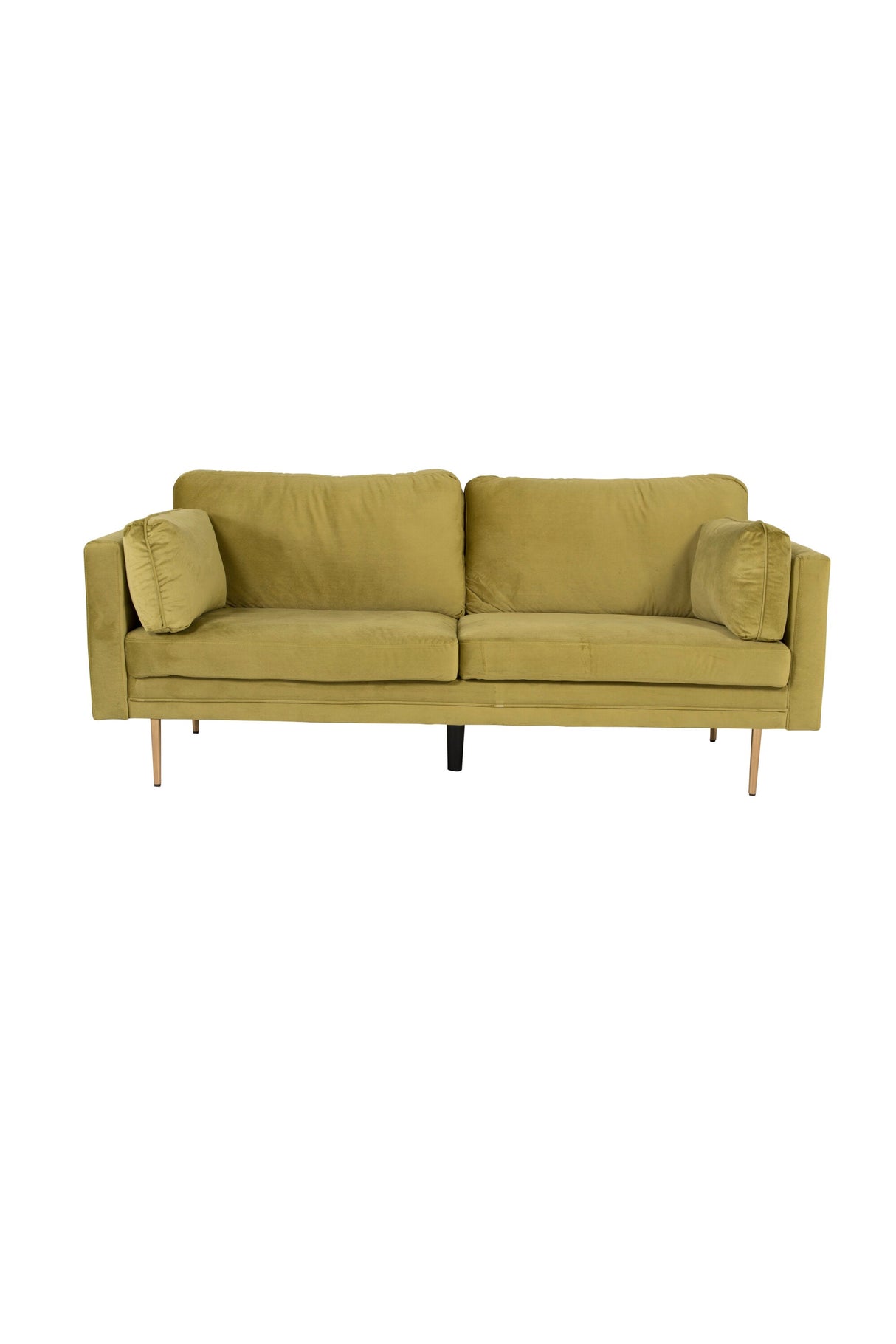 Boom 3 - Sitzer Sofa - grün/Polyester - Samt - 3 - Sitzer Sofas - ALVAHOME