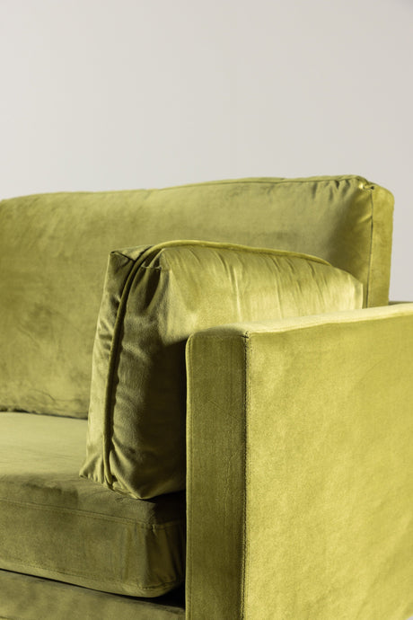 Boom 3 - Sitzer Sofa - grün/Polyester - Samt - 3 - Sitzer Sofas - ALVAHOME