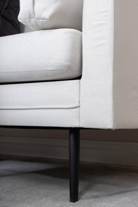 Boom 3 - Sitzer Sofa - hellbeige/Polyester - 3 - Sitzer Sofas - ALVAHOME