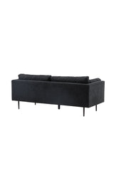 Boom 3 - Sitzer Sofa - schwarz/Polyester - Leinen - 3 - Sitzer Sofas - ALVAHOME