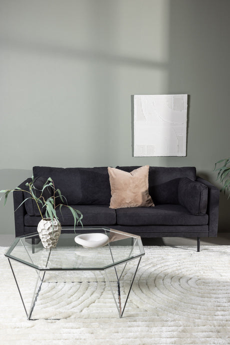 Boom 3 - Sitzer Sofa - schwarz/Polyester - Leinen - 3 - Sitzer Sofas - ALVAHOME