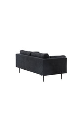 Boom 3 - Sitzer Sofa - schwarz/Polyester - Leinen - 3 - Sitzer Sofas - ALVAHOME