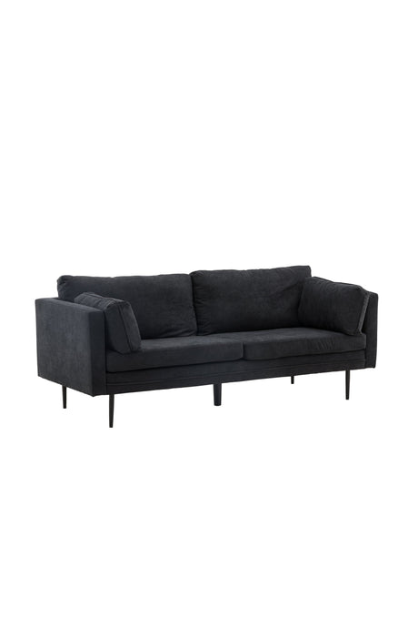 Boom 3 - Sitzer Sofa - schwarz/Polyester - Leinen - 3 - Sitzer Sofas - ALVAHOME