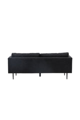 Boom 3 - Sitzer Sofa - schwarz/Polyester - Leinen - 3 - Sitzer Sofas - ALVAHOME