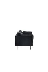 Boom 3 - Sitzer Sofa - schwarz/Polyester - Leinen - 3 - Sitzer Sofas - ALVAHOME