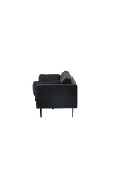 Boom 3 - Sitzer Sofa - schwarz/Polyester - Leinen - 3 - Sitzer Sofas - ALVAHOME