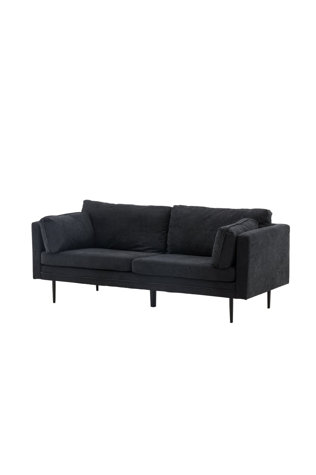 Boom 3 - Sitzer Sofa - schwarz/Polyester - Leinen - 3 - Sitzer Sofas - ALVAHOME