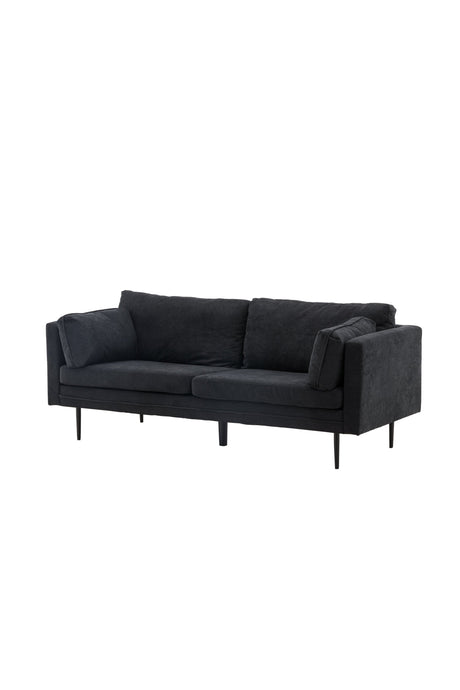Boom 3 - Sitzer Sofa - schwarz/Polyester - Leinen - 3 - Sitzer Sofas - ALVAHOME