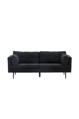 Boom 3 - Sitzer Sofa - schwarz/Polyester - Leinen - 3 - Sitzer Sofas - ALVAHOME